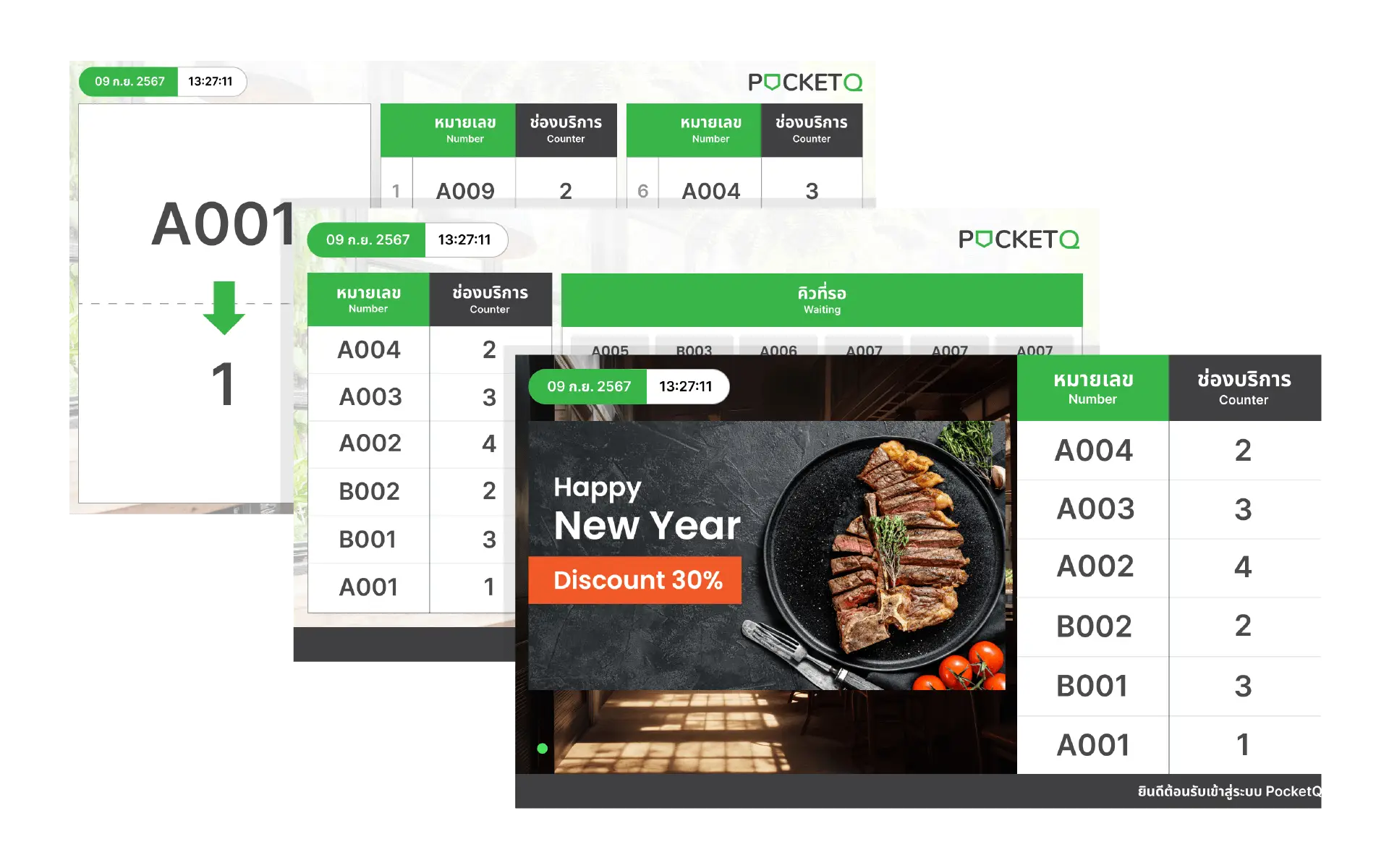 การปรับแต่งหน้าจอแสดงผลคิว